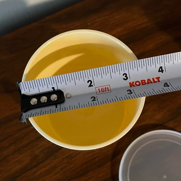 Vintage 70’s Plastic Container Crock Butter Tub with Lid Set of 2 Harvest Design - Picture 10 of 10